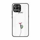 For Honor 8X 5G Colorful Painted Glass Phone Case(A Flower) - 1