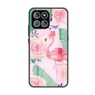 For Honor 8X 5G Colorful Painted Glass Phone Case(Flamingo) - 1