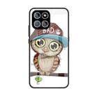 For Honor 8X 5G Colorful Painted Glass Phone Case(Owl) - 1