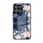 For Honor 8X 5G Colorful Painted Glass Phone Case(Flower) - 1