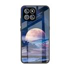 For Honor 8X 5G Colorful Painted Glass Phone Case(Moon Hill) - 1