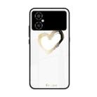 For Xiaomi Poco M4 Colorful Painted Glass Phone Case(Golden Love) - 1