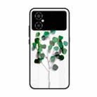For Xiaomi Poco M4 Colorful Painted Glass Phone Case(Sapling) - 1