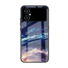 For Xiaomi Poco M4 Colorful Painted Glass Phone Case(Starry Sky) - 1