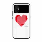 For Xiaomi Poco M5 Colorful Painted Glass Phone Case(Love) - 1