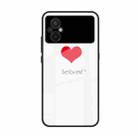 For Xiaomi Poco M5 Colorful Painted Glass Phone Case(Red Heart) - 1