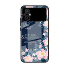 For Xiaomi Poco M5 Colorful Painted Glass Phone Case(Flower) - 1