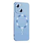 For iPhone 14 Liquid Lens Protector Magsafe Phone Case(Sierra Blue) - 1