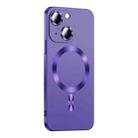 For iPhone 13 Liquid Lens Protector Magsafe Phone Case(Dark Purple) - 1
