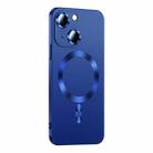 For iPhone 13 Liquid Lens Protector Magsafe Phone Case(Navy Blue) - 1