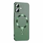 For iPhone 12 Liquid Lens Protector Magsafe Phone Case(Green) - 1