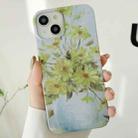 For iPhone 14 Varnishing Water Stick PC Phone Case(Small Chrysanthemum) - 1