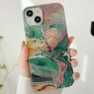 For iPhone 14 Plus Varnishing Water Stick PC Phone Case(Waves) - 1