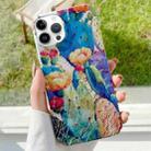 For iPhone 14 Pro Varnishing Water Stick PC Phone Case(Cactus Spines) - 1