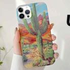 For iPhone 14 Pro Max Varnishing Water Stick PC Phone Case(Cactus) - 1