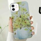 For iPhone 12 Varnishing Water Stick PC Phone Case(Small Chrysanthemum) - 1