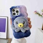 For iPhone 14 Pro Octopus Plush TPU Phone Case(Blue) - 1