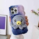 For iPhone 14 Pro Max Octopus Plush TPU Phone Case(Blue) - 1