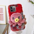 For iPhone 11 Pro Max Octopus Plush TPU Phone Case(Red) - 1