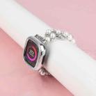 For Fitbit Versa 4 / Sense 2 Pearl Bracelet Watch Band(White) - 1