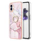 For Nothing Phone 1 Electroplating Marble Pattern TPU Phone Case(Rose Gold 005) - 1