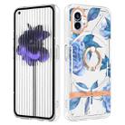 For Nothing Phone 1 Flowers Series TPU Phone Case(Blue Peony) - 1