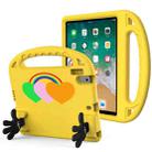 For iPad Air / Air 2 / 9.7 2017 / 9.7 2018 Love Small Palm Holder EVA Tablet Case(Yellow) - 1