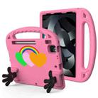 For iPad Air 2022/ 2020 10.9 Love Small Palm Holder EVA Tablet Case(Pink) - 1
