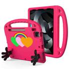 For iPad Air 2022/ 2020 10.9 Love Small Palm Holder EVA Tablet Case(Rose Red) - 1