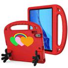 For Lenovo Tab B10 10.1 2020 Love Small Palm Holder EVA Tablet Case(Red) - 1