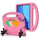 For Huawei MediaPad T5 10 Love Small Palm Holder EVA Tablet Case(Pink) - 1