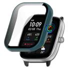 For Amazfit GTS4 Mini PC + Tempered Glass Integrated Protective Watch Case(Pine Green) - 1