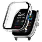 For Amazfit GTS4 Mini PC + Tempered Glass Integrated Protective Watch Case(Transparent White) - 1