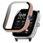 For Amazfit GTS4 Mini PC + Tempered Glass Integrated Protective Watch Case(Pink) - 1