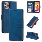 For iPhone 14 Pro Skin Feel Anti-theft Brush Horizontal Flip Leather Phone Case(Blue) - 1