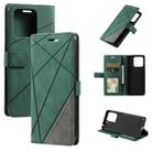 For Xiaomi Redmi 10C 4G / 10 Indian Skin Feel Splicing Leather Phone Case(Green) - 1