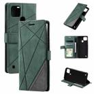 For Realme C21Y Skin Feel Splicing Leather Phone Case(Green) - 1