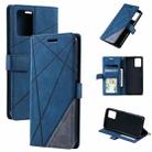 For vivo Y21 2021 / Y33s Skin Feel Splicing Leather Phone Case(Blue) - 1