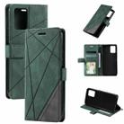 For vivo Y21 2021 / Y33s Skin Feel Splicing Leather Phone Case(Green) - 1