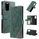 For Xiaomi Redmi Note 11T Pro 5G Skin Feel Splicing Leather Phone Case(Green) - 1