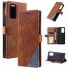 For Xiaomi Redmi Note 11T Pro 5G Skin Feel Splicing Leather Phone Case(Brown) - 1