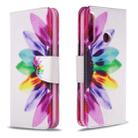 For Huawei P40 Lite E / Y7P Colored Drawing Pattern Horizontal Flip Leather Case with Holder & Card Slots & Wallet(Sun Flower) - 1