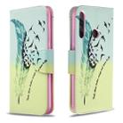 For Huawei P40 Lite E / Y7P Colored Drawing Pattern Horizontal Flip Leather Case with Holder & Card Slots & Wallet(Feather) - 1