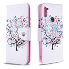 For Galaxy A11 Colored Drawing Pattern Horizontal Flip Leather Case with Holder & Card Slots & Wallet(Little Tree) - 1