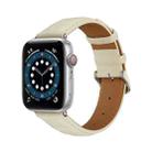 Genuine Leather Watch Band For Apple Watch Ultra 49mm / Series 8&7 45mm / SE 2&6&SE&5&4 44mm / 3&2&1 42mm(Beige) - 1