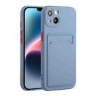 For iPhone 14 Plus Card Slot Design Shockproof TPU Phone Case(Grey) - 1