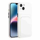 For iPhone 14 Plus Card Slot Design Shockproof TPU Phone Case(White) - 1