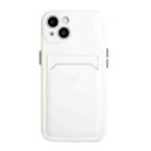 For iPhone 14 Plus Card Slot Design Shockproof TPU Phone Case(White) - 2