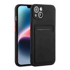 For iPhone 14 Plus Card Slot Design Shockproof TPU Phone Case(Black) - 1