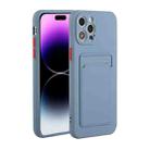 For iPhone 14 Pro Card Slot Design Shockproof TPU Phone Case(Grey) - 1